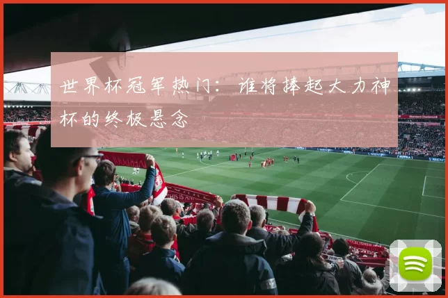 世界杯冠军热门:谁将捧起大力神杯的终极悬念